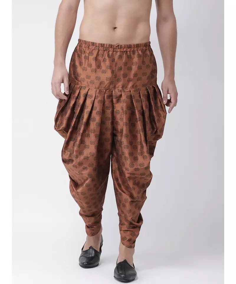 Printed Copper Color Patiala for Men