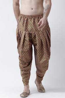 Printed Green Color Patiala for Men