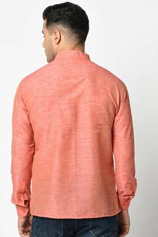 Cotton Pink Color Short Kurta for Men