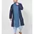 Navy Blue Printed Silk Kurta with Patiala set