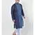Navy Blue Printed Silk Kurta with Patiala set