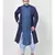 Navy Blue Printed Silk Kurta with Patiala set