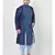 Navy Blue Printed Silk Kurta with Patiala set