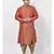 Orange Printed Silk Kurta with Patiala set