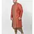 Orange Printed Silk Kurta with Patiala set