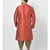 Orange Printed Silk Kurta with Patiala set