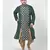 Deep Green Printed Silk Kurta with Patiala set
