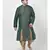 Deep Green Printed Silk Kurta with Patiala set