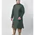 Deep Green Printed Silk Kurta with Patiala set