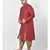 Red Printed Silk Kurta with Patiala set