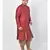 Red Printed Silk Kurta with Patiala set