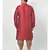 Red Printed Silk Kurta with Patiala set