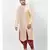Cream Printed Silk Kurta with Patiala set
