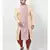 Cream Printed Silk Kurta with Patiala set