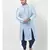 Sky Blue Printed Silk Kurta with Patiala set
