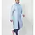 Sky Blue Printed Silk Kurta with Patiala set