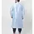 Sky Blue Printed Silk Kurta with Patiala set