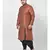 Copper Printed Silk Kurta with Patiala set