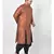 Copper Printed Silk Kurta with Patiala set