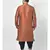 Copper Printed Silk Kurta with Patiala set