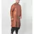 Copper Printed Silk Kurta with Patiala set
