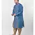 Blue Printed Silk Kurta with Patiala set