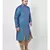 Blue Printed Silk Kurta with Patiala set