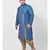 Blue Printed Silk Kurta with Patiala set