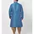 Blue Printed Silk Kurta with Patiala set
