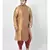 PLUS Dupion Silk  Printed Brown Color Kurta with Patiala set for Men