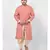 Peach Silk Blend Kurta with Patiala set