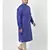 PLUS Jacquard Silk Royal Blue Color Kurta And Churidar Set for Men