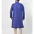 PLUS Jacquard Silk Royal Blue Color Kurta And Churidar Set for Men
