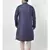 PLUS Jacquard Silk Navy Blue Color Kurta And Churidar Set for Men