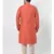 PLUS Jacquard Silk Orange Color Kurta And Churidar Set for Men
