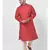 PLUS Jacquard Silk Red Color Kurta And Churidar Set for Men