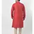 PLUS Jacquard Silk Red Color Kurta And Churidar Set for Men