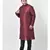PLUS Dupion Silk Maroon Color Kurta And Churidar Set for Men
