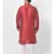PLUS Dupion Silk Red Color Kurta And Churidar Set for Men