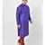 PLUS Dupion Silk Purple Color Kurta And Churidar Set for Men