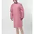 PLUS Jacquard Cotton Coral Pink Color Kurta And Churidar Set for Men