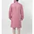 PLUS Jacquard Cotton Coral Pink Color Kurta And Churidar Set for Men