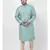PLUS Jacquard Cotton Green Color Kurta And Churidar Set for Men