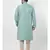 PLUS Jacquard Cotton Green Color Kurta And Churidar Set for Men