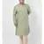 PLUS Jacquard Cotton Green Color Kurta And Churidar Set for Men