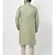 PLUS Jacquard Cotton Green Color Kurta And Churidar Set for Men