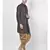 Dupion Silk Printed Black Color Sherwani with Patiala set