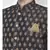 Dupion Silk Printed Black Color Sherwani with Patiala set
