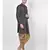 Dupion Silk Printed Black Color Sherwani with Patiala set