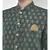 Dupion Silk Printed Deep Green Color Sherwani with Patiala set